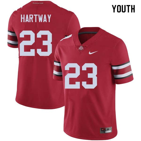 Ohio State Buckeyes #23 Michael Hartway Youth High School Jersey Red